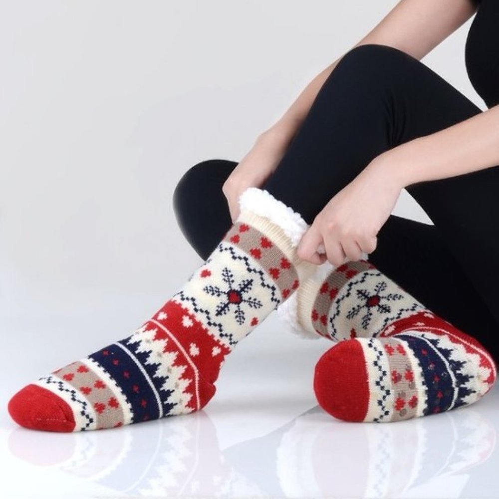 Plush, Warm and Fluffy, Women's Christmas Socks